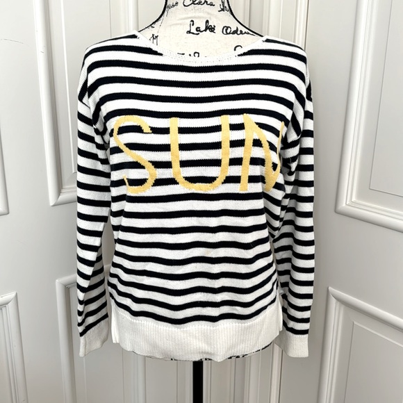 LOFT Striped Sweater – XS – Blue & White Nautical Style – Classic & Lightweight - Picture 1 of 8